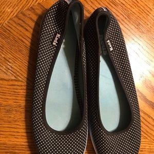 Women Keds Black, white polka dot and aqua accents